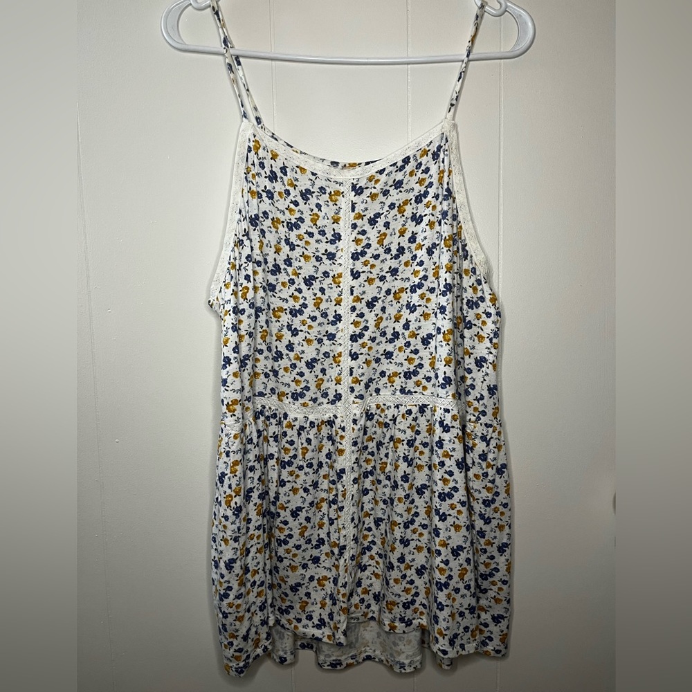 American Eagle Floral Soft Spaghetti Strap Tank